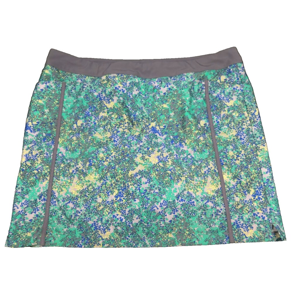 Adidas Floral Green / Blue Adistar Athletic Golf Skorts with Pockets Size XL